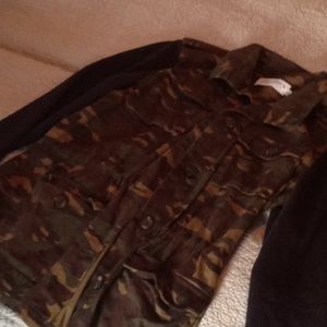 Gypsy warrior jacket - camo with black sleeves
